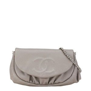 Chanel Cocomark Half Moon Crossbody Shoulder Bag Black